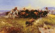 Charles M Russell, The Buffalo Hunt